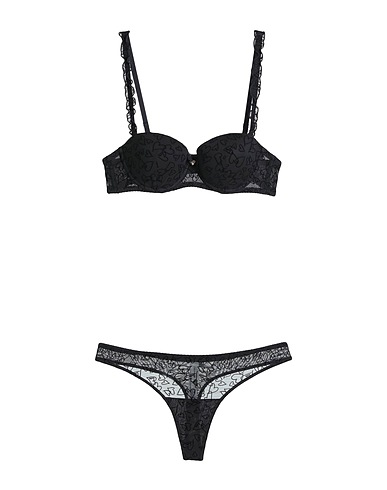 TWINSET UNDERWEAR Set Black 85% Polyamide, 15% Elastane