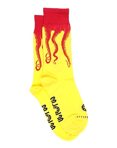 OCTOPUS Socks & tights Yellow 80% Cotton, 18% Polyamide, 2% Elastane