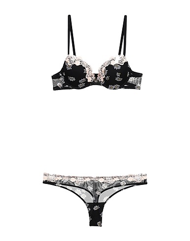 TWINSET UNDERWEAR Set Black 88% Polyamide, 12% Elastane
