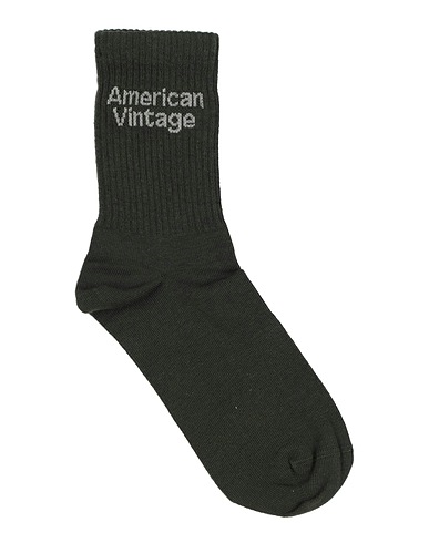 AMERICAN VINTAGE Socks & tights Dark green 85% Cotton, 12% Polyamide, 3% Elastane