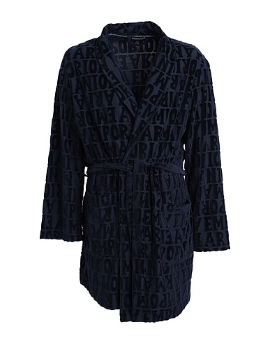 EMPORIO ARMANI Dressing gowns & bathrobes UNDERWEAR Midnight blue 73% Cotton, 27% Polyester