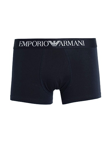 EMPORIO ARMANI Boxer Navy blue 95% Cotton, 5% Elastane, Polyamide, Polyester, Wool