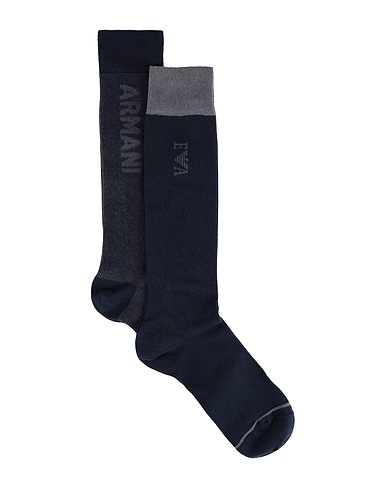 EMPORIO ARMANI Socks & tights Navy blue 72% Cotton, 26% Polyamide, 2% Elastane
