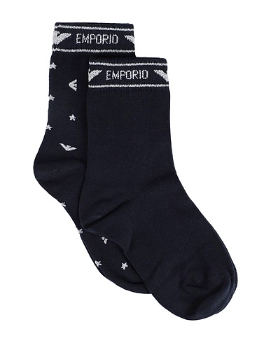 EMPORIO ARMANI Socks & tights Navy blue 74% Cotton, 24% Polyamide, 1% Elastane, 1% Polyester