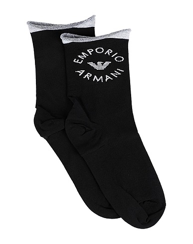 EMPORIO ARMANI ストッキング＆ソックス ブラック レーヨン 66% / ナイロン 31% / ポリウレタン 2% / ポリエステル 1%