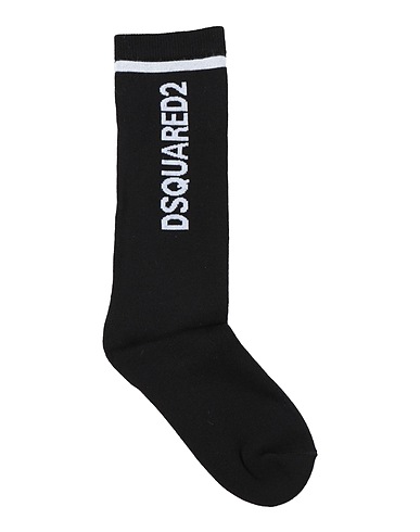 DSQUARED2 Socks & tights Black 80% Cotton, 18% Nylon, 2% Elastane