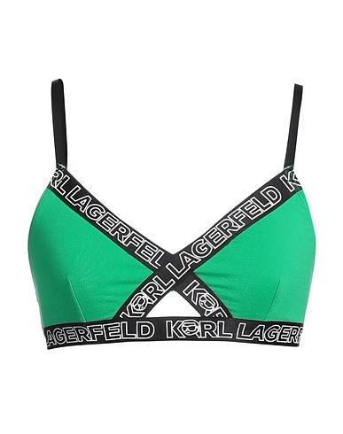 KARL LAGERFELD Bra Green 95% Organic cotton, 5% Elastane