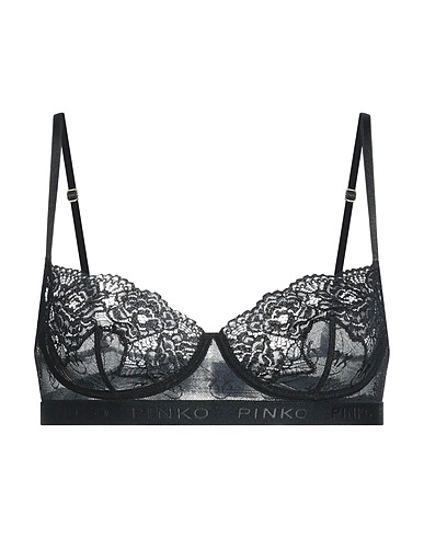 PINKO Bra Black 92% Polyamide, 8% Elastane