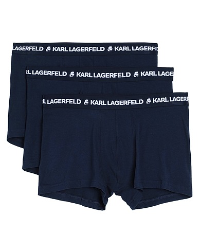 KARL LAGERFELD Boxer LOGO TRUNK SET (PACK OF 3)
 Navy blue 95% Organic cotton, 5% Elastane