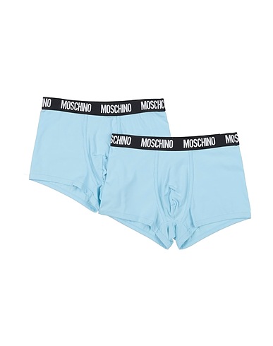 MOSCHINO Boxer UNDERWEAR Sky blue 93% Cotton, 7% Elastane