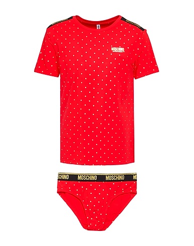 MOSCHINO Set Red 95% Cotton, 5% Elastane
