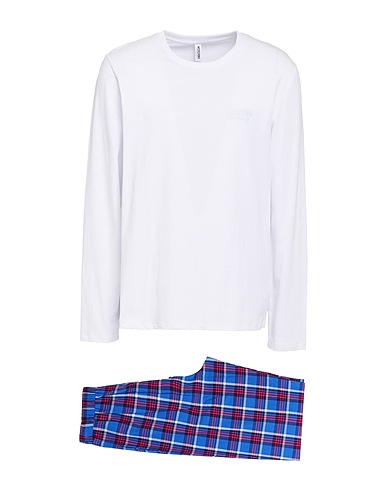 MOSCHINO Pigiama Bianco 100% Cotone, Elastan