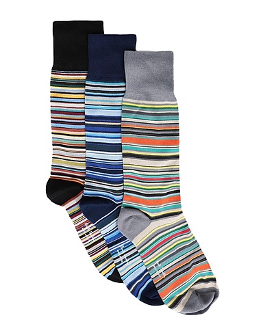 PAUL SMITH Socken & Strümpfe Grau 86% Baumwolle, 13% Polyamid, 1% Elastan