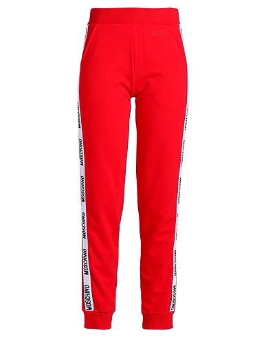 MOSCHINO Casual pants UNDERWEAR Red 94% Cotton, 6% Elastane