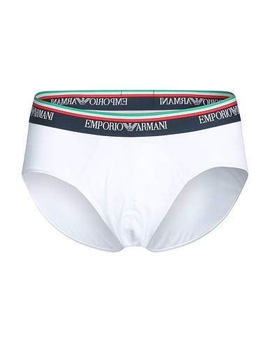 EMPORIO ARMANI Slip Bianco 95% Cotone, 5% Elastan, Poliammide, Poliestere
