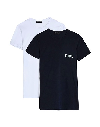 EMPORIO ARMANI Undershirt MEN'S KNIT 2PACK T-S
 Navy 95% Cotton, 5% Elastane