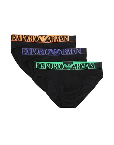 EMPORIO ARMANI Brief MEN'S KNIT 3-PACK BR
 Black 95% Cotton, 5% Elastane