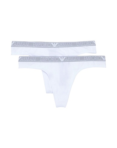 EMPORIO ARMANI Slip LADIES KNITTED 2-PAC
 Bianco 95% Cotone organico, 5% Elastan