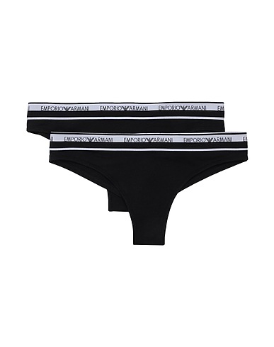 EMPORIO ARMANI Slip LADIES KNITTED  2-PA
 Nero 95% Cotone organico, 5% Elastan