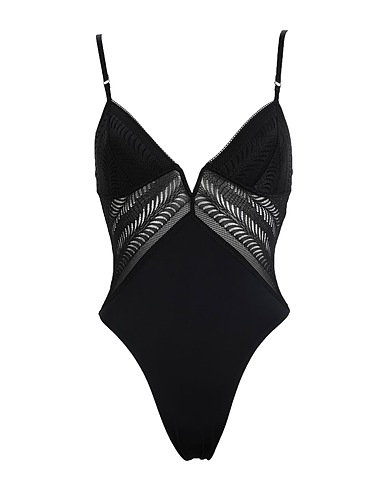 CALVIN KLEIN UNDERWEAR Lingerie bodysuit Black 82% Recycled nylon, 18% Elastane