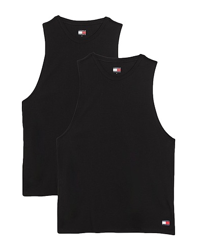 TOMMY JEANS Undershirt Black 95% Cotton, 5% Elastane