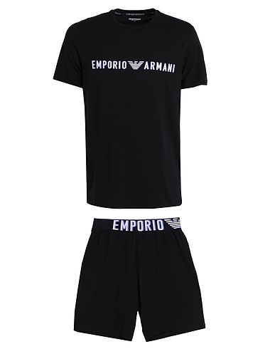 EMPORIO ARMANI Sleepwear Black 95% Cotton, 5% Elastane