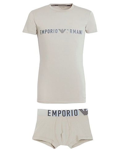 EMPORIO ARMANI Set Light grey 95% Cotton, 5% Elastane
