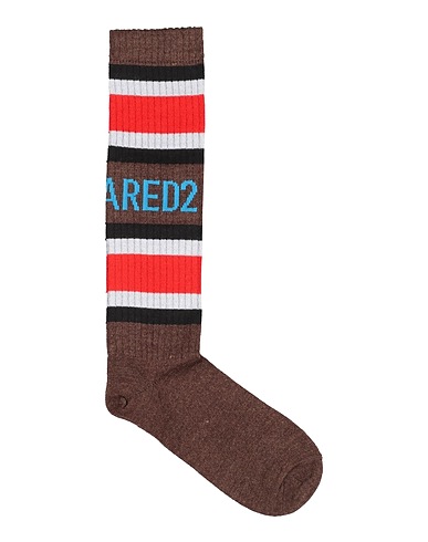 DSQUARED2 ストッキング＆ソックス ダークブラウン アクリル 41% / ウール 38% / ナイロン 15% / ゴム 5% / ポリウレタン 1%