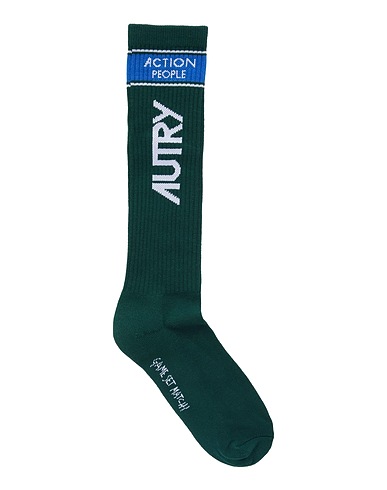 AUTRY Chaussettes et collants Vert foncé 78% Coton, 20% Élasthanne, 2% Nylon