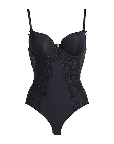 TWINSET UNDERWEAR Lingerie bodysuit Black 82% Polyamide, 18% Elastane, Polyester, Cotton