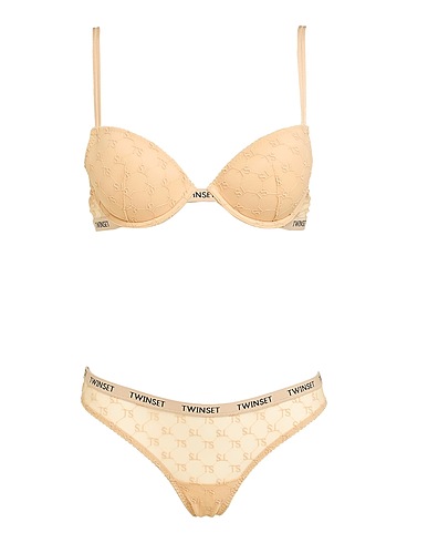 TWINSET UNDERWEAR Ensemble Beige 63% Polyamide, 30% Polyester, 7% Élasthanne, Coton