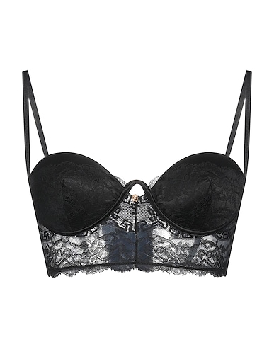 VERSACE Bra Black 100% Polyamide, Silk, Elastane