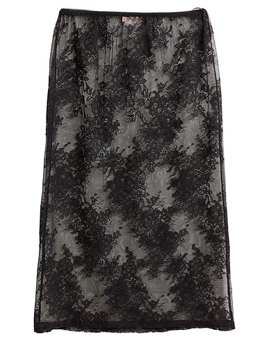 N°21 Midi skirt Black 73% Polyamide, 17% Cotton, 10% Elastane