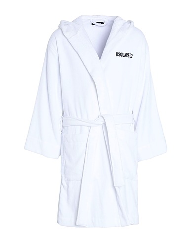 DSQUARED2 Dressing gowns & bathrobes White 100% Cotton