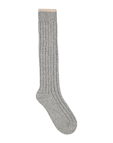 BRUNELLO CUCINELLI Chaussettes et collants Gris clair 100% Cachemire