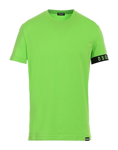 DSQUARED2 Undershirt Lime green 95% Cotton, 5% Elastane