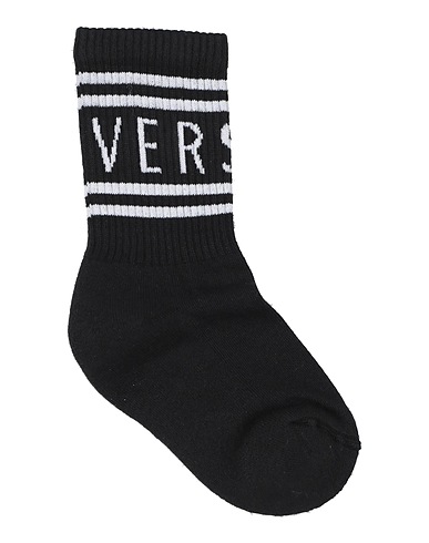 VERSACE YOUNG Calze e Calzini Nero 80% Cotone, 16% Poliammide, 4% Elastan