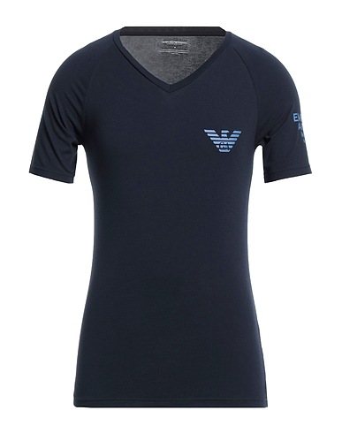 EMPORIO ARMANI Undershirt Navy blue 95% Cotton, 5% Elastane