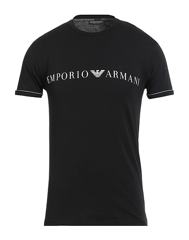 EMPORIO ARMANI Undershirt UNDERWEAR Black 95% Organic cotton, 5% Elastane