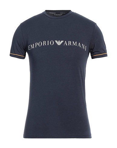 EMPORIO ARMANI Undershirt UNDERWEAR Midnight blue 95% Organic cotton, 5% Elastane