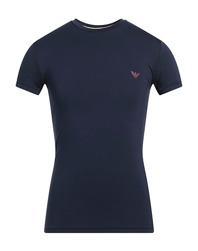 EMPORIO ARMANI Undershirt Navy blue 95% Cotton, 5% Elastane