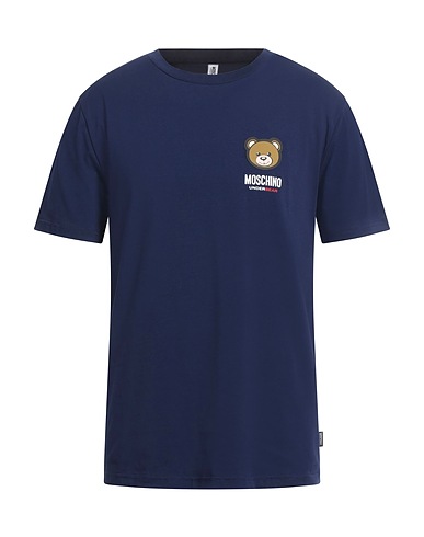 MOSCHINO Undershirt Navy blue 93% Cotton, 7% Elastane