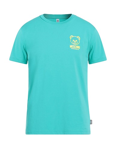 MOSCHINO Undershirt Turquoise 94% Cotton, 6% Elastane