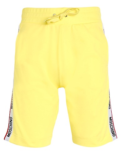 MOSCHINO Shorts & Bermuda UNDERWEAR Yellow 95% Cotton, 5% Elastane