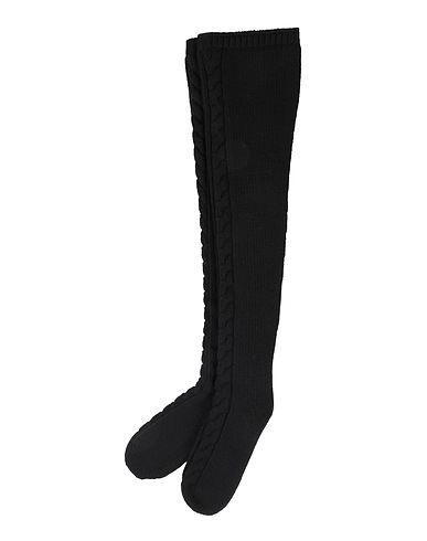 DOLCE&GABBANA Socks & tights Black 100% Virgin Wool, Silicone, Polyester, Elastane