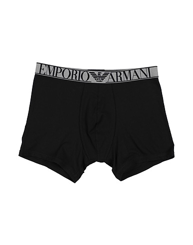 EMPORIO ARMANI Boxer UNDERWEAR Black 95% Cotton, 5% Elastane, Polyester, Polyamide