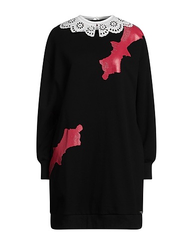 TWINSET Short dress U&B Black 80% Cotton, 20% Polyester, Elastane
