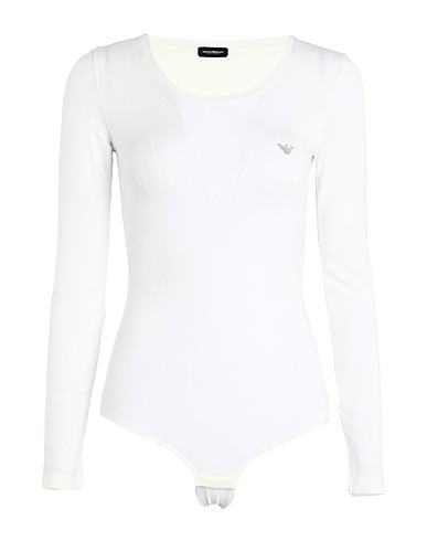 EMPORIO ARMANI Lingerie bodysuit Ivory 55% Viscose, 40% Polyester, 5% Elastane