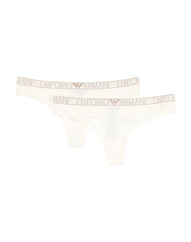 EMPORIO ARMANI Slip Avorio 95% Cotone, 5% Elastan, Poliestere, Poliammide, Fibra di metallo