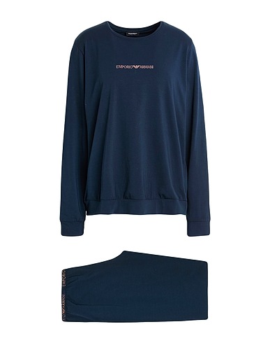 EMPORIO ARMANI Sleepwear Midnight blue 95% Cotton, 5% Elastane